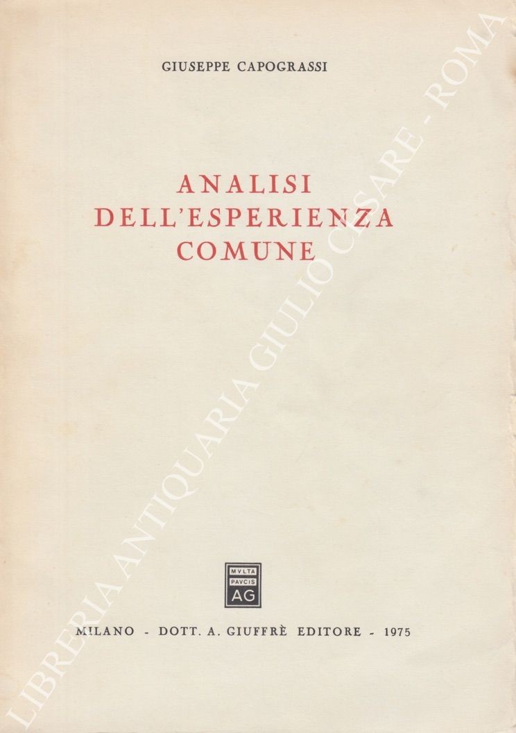 Analisi dell'esperienza comune