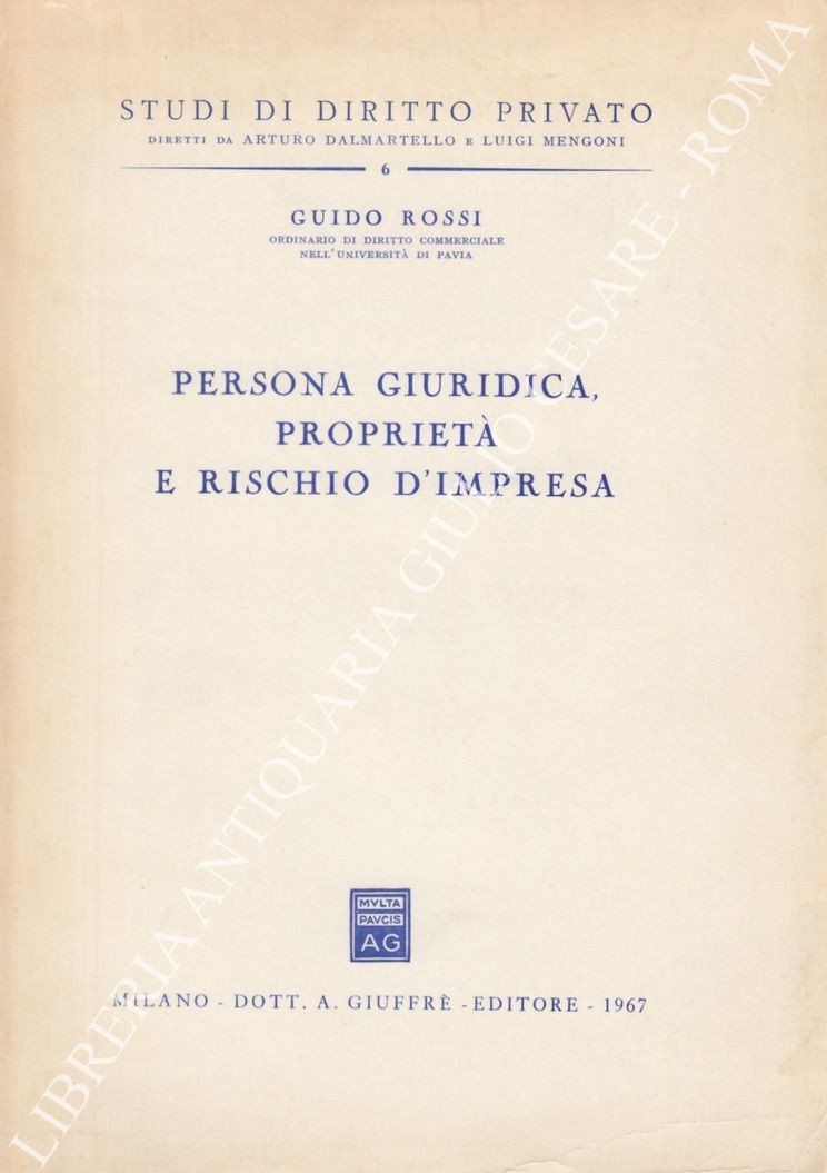 Persona giuridica proprietà e rischio d'impresa