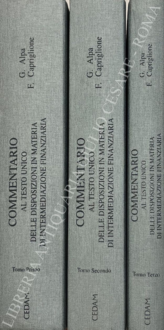 Commentario al testo unico delle disposizioni in materia