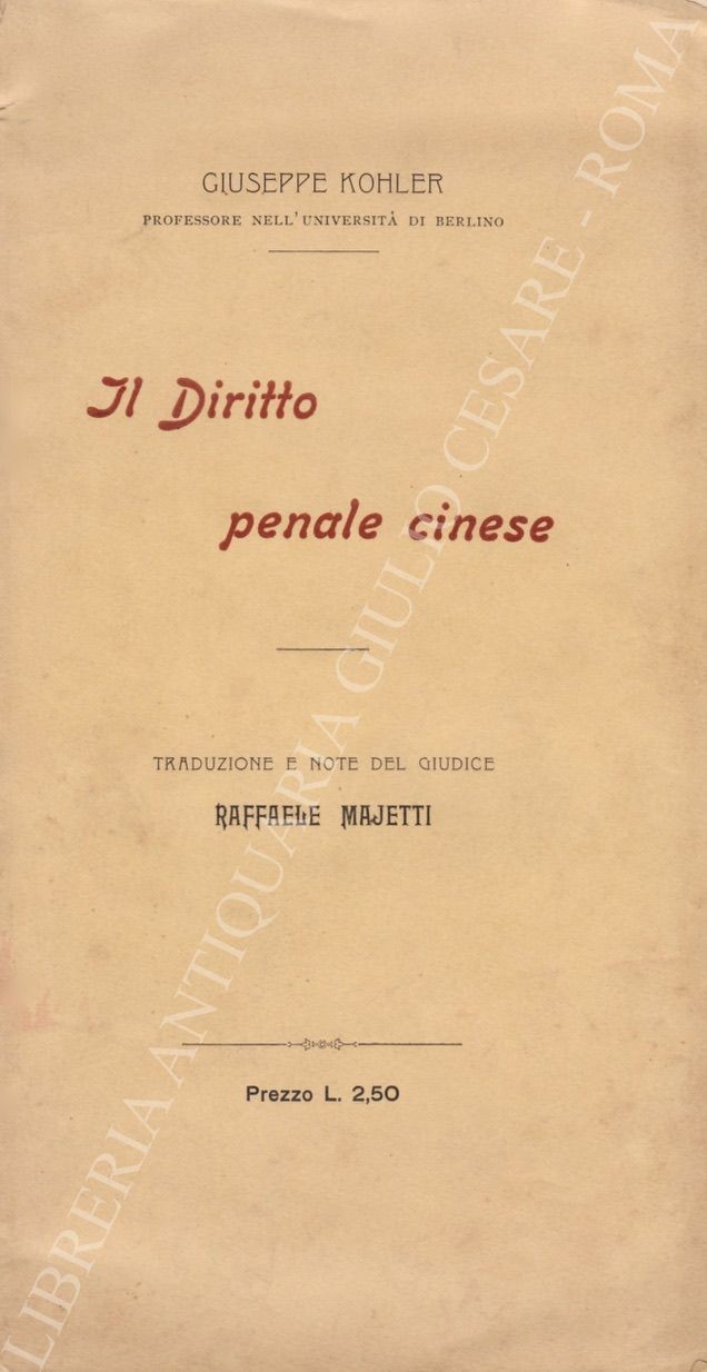 Il diritto penale cinese