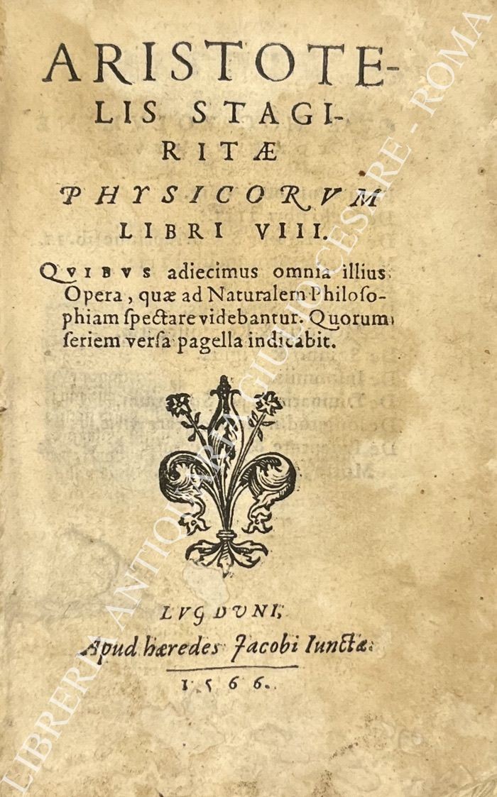 Aristotelis stagiritae Physicorum Libri VIII