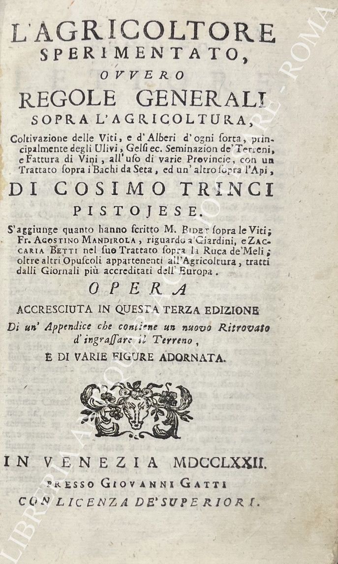 L'agricoltore sperimentato ovvero Regole generali