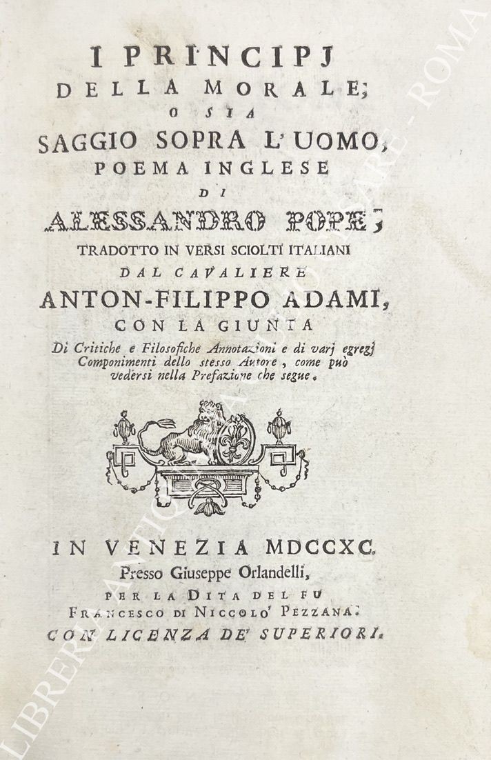 I principj della morale o sia saggio sopra l'uomo