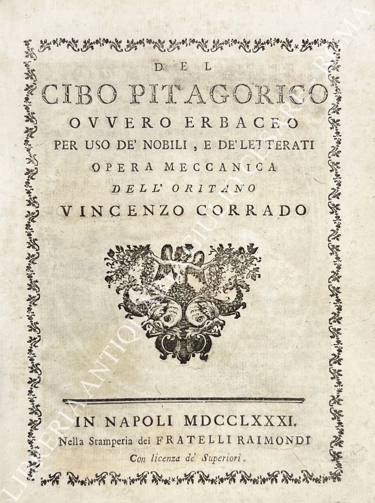 Del cibo pitagorico ovvero erbaceo per uso de nobili