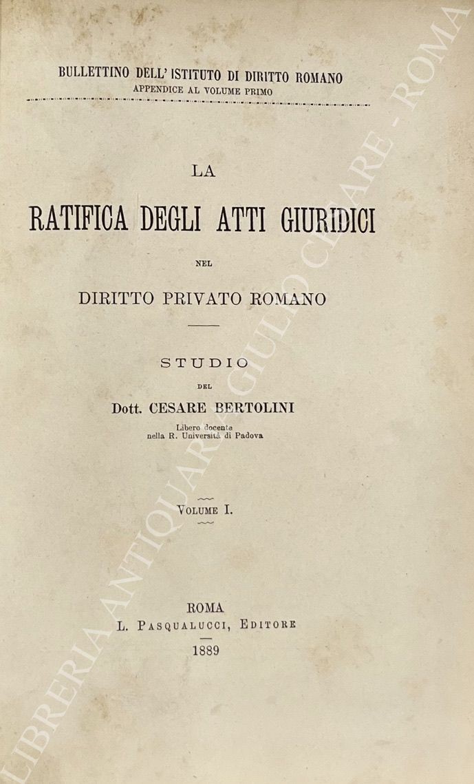 La ratifica degli atti giuridici