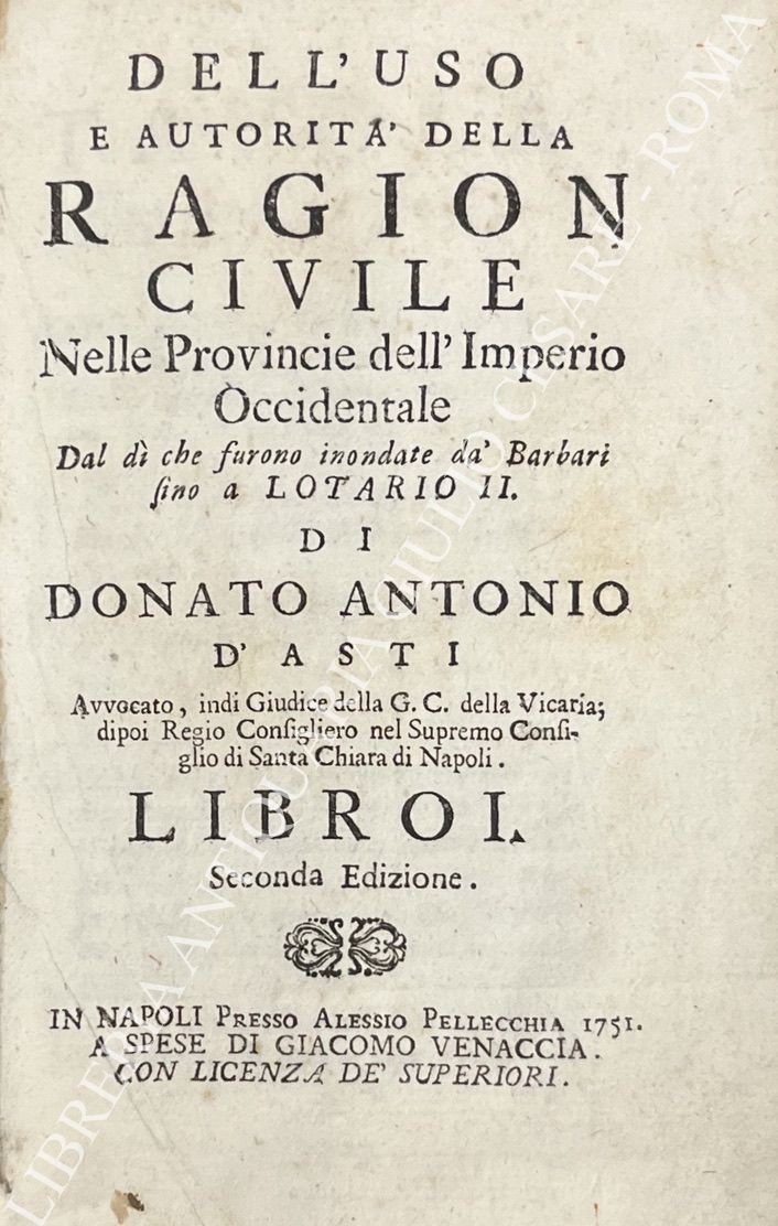 Dell'uso e autorità della Ragion civile