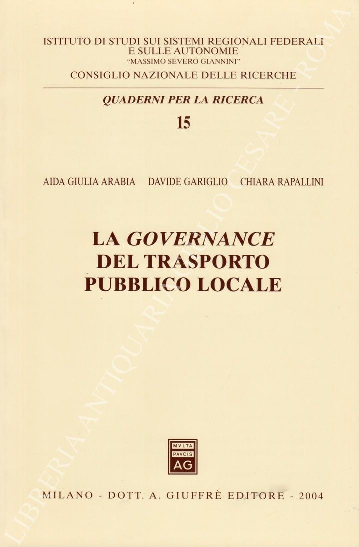 La governance del trasporto pubblico locale