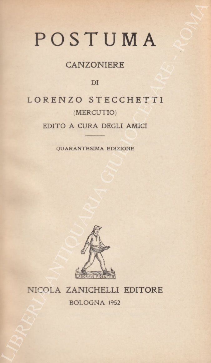 Postuma. Canzoniere di Lorenzo Stecchetti Mercutio