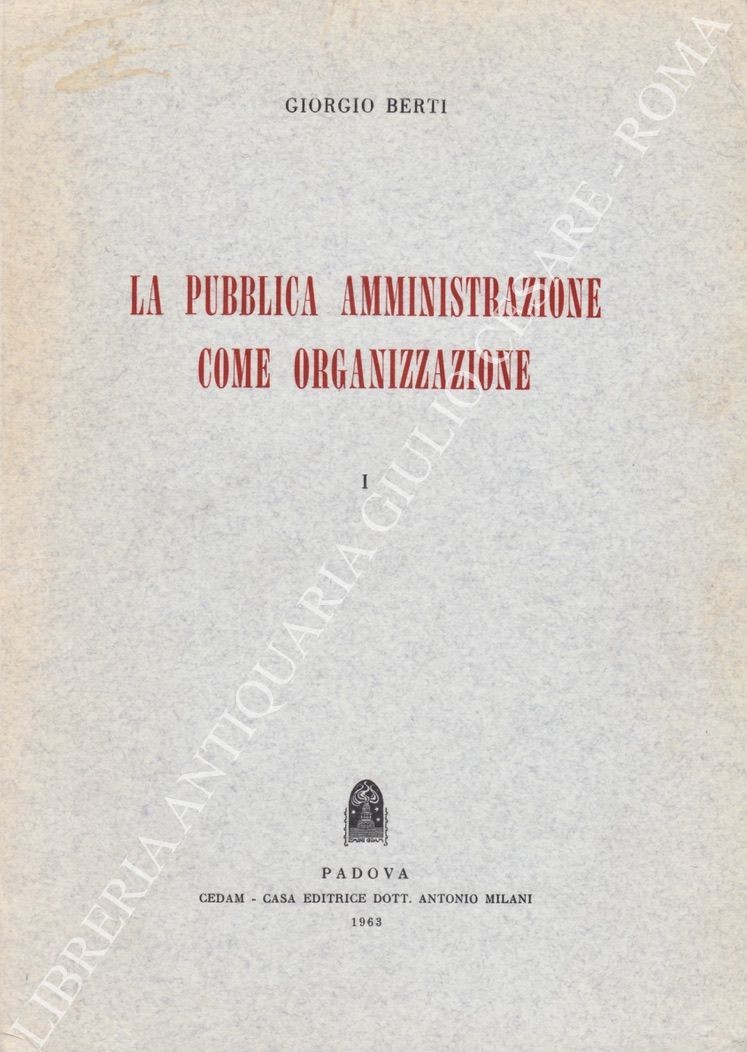 La pubblica amministrazione come organizzazione