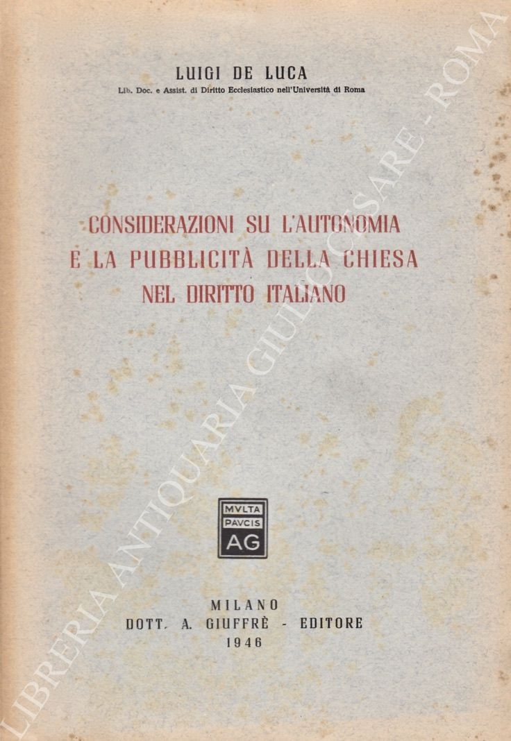 Considerazioni su l'autonomia e la pubblicità