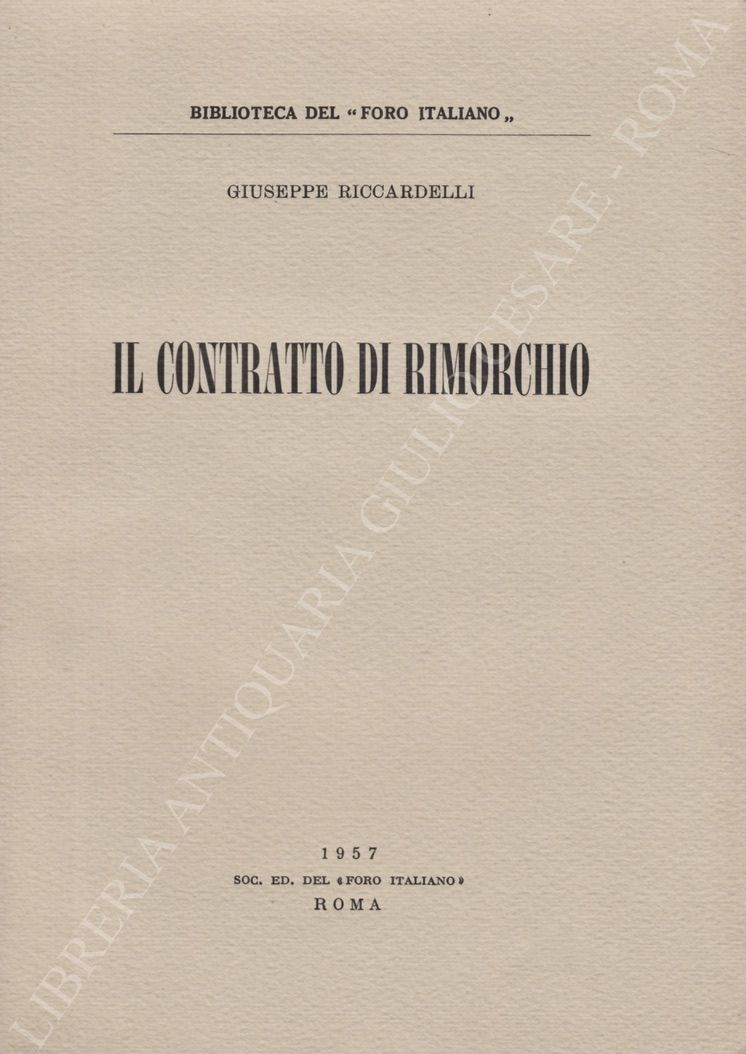 Il contratto di rimorchio