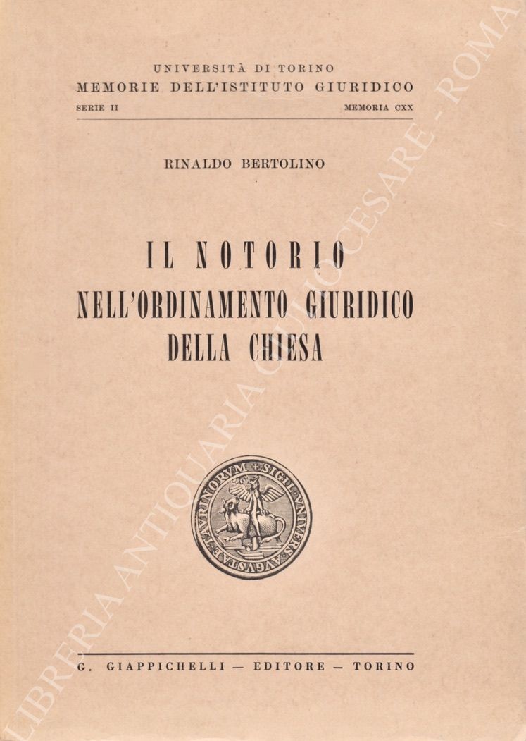 Il notorio nell'ordinamento giuridico della Chiesa