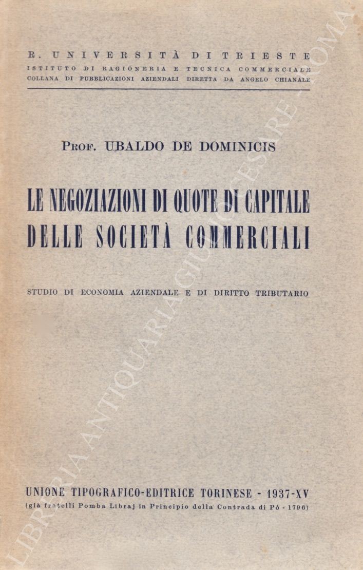Le negoziazioni di quote di capitale delle società commerciali 