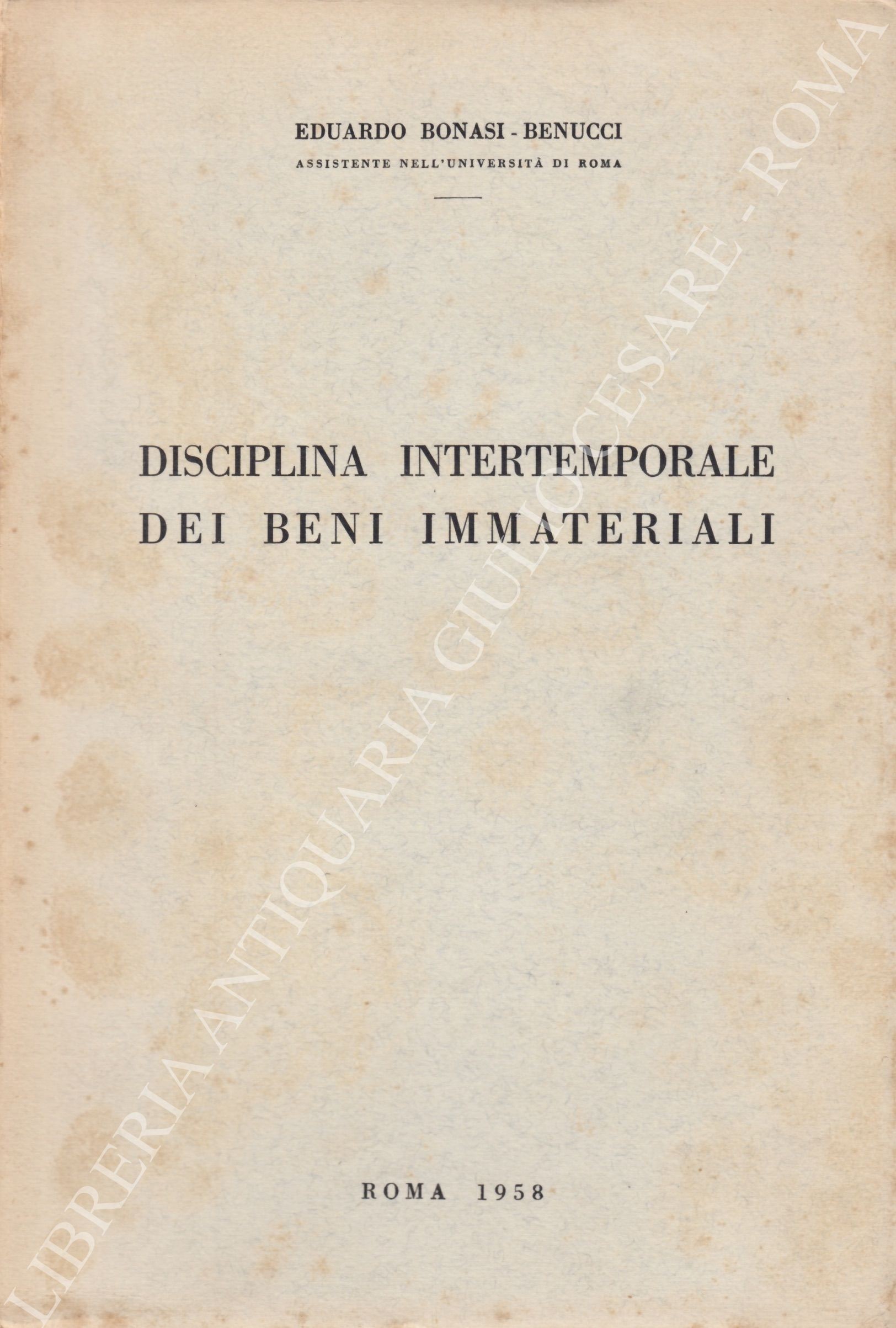 Disciplina intertemporale dei beni immateriali