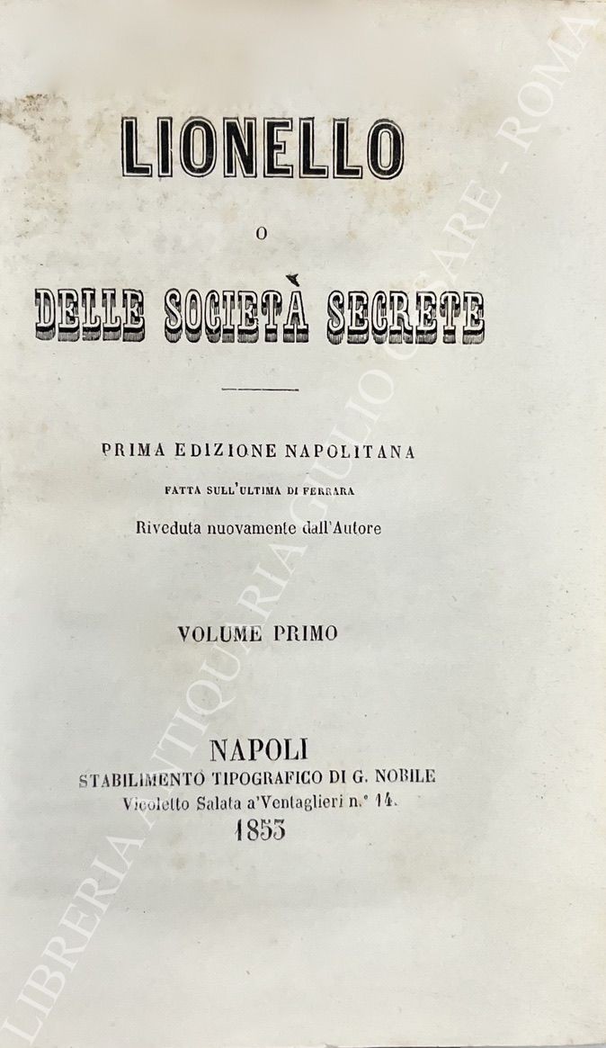 Lionello o delle società secrete