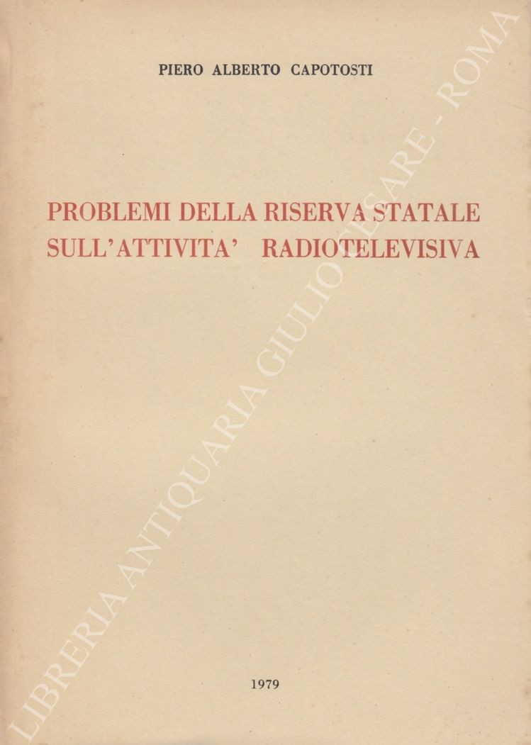 Problemi della riserva statale sull'attività radiotelevisiva