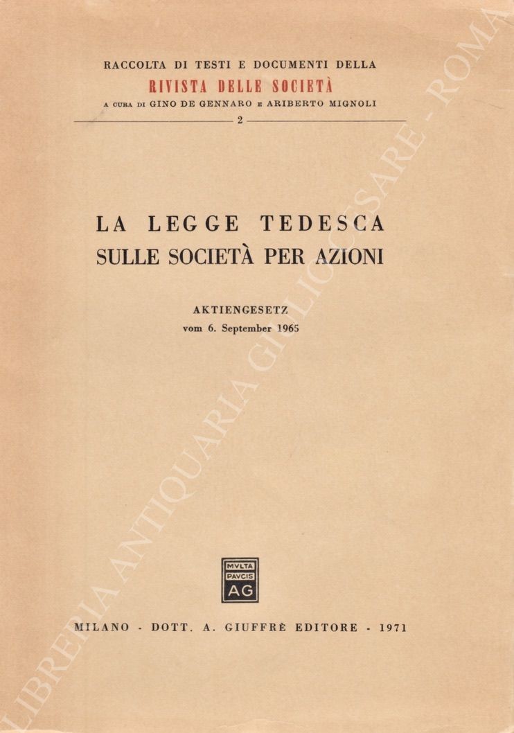 La legge tedesca sulle società per azioni