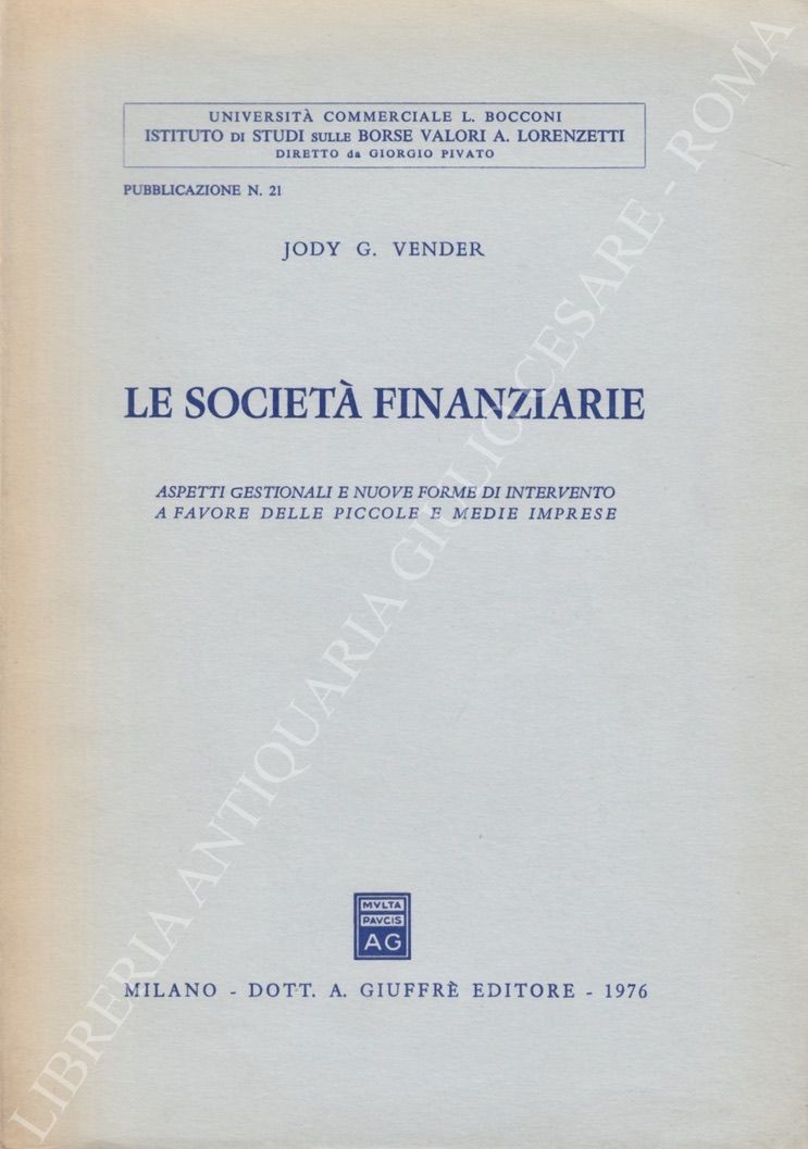 Le società finanziarie 