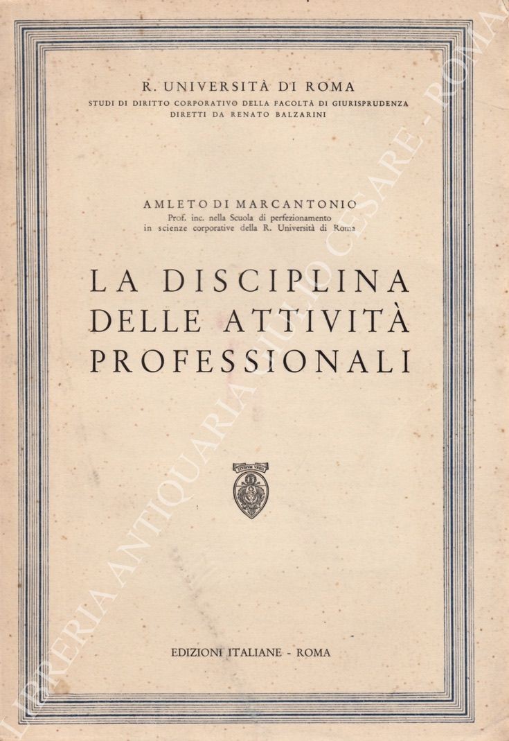 La disciplina delle attività professionali