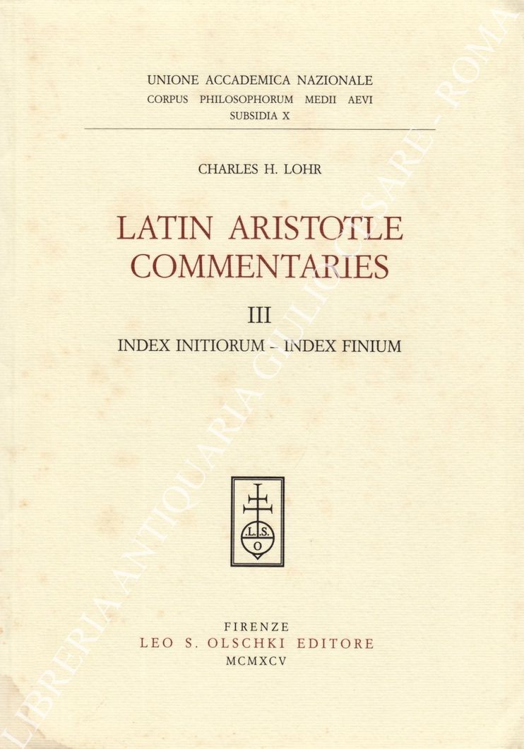 Latin Aristotle Commentaries