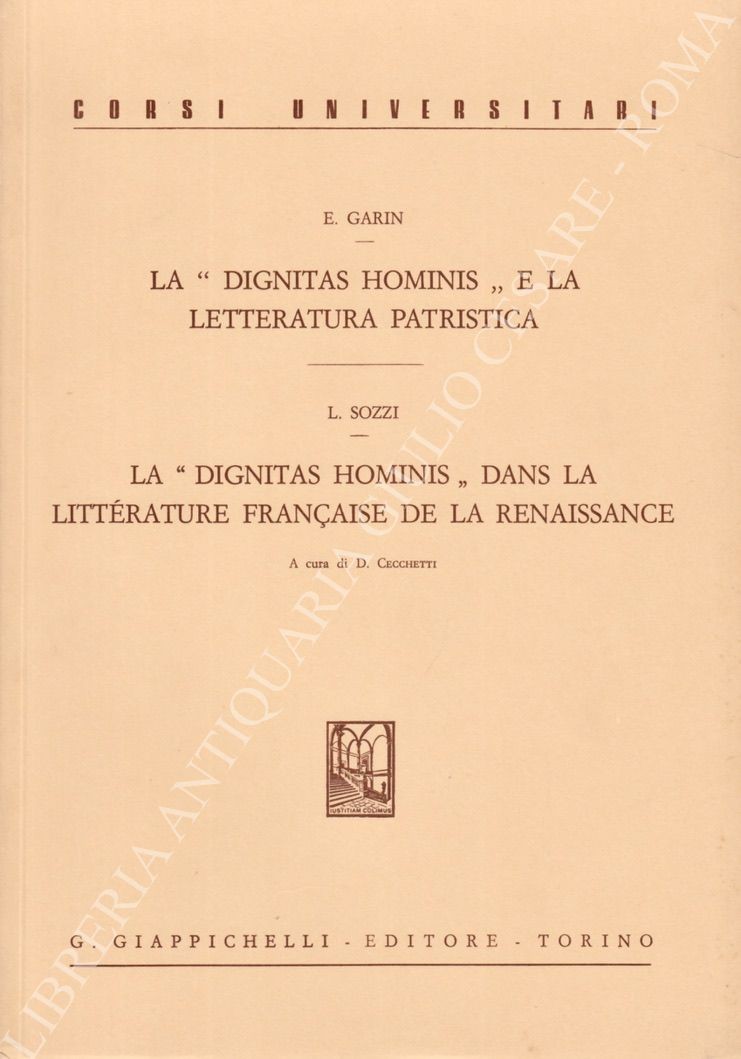 La dignitas hominis e la letteratura patristica