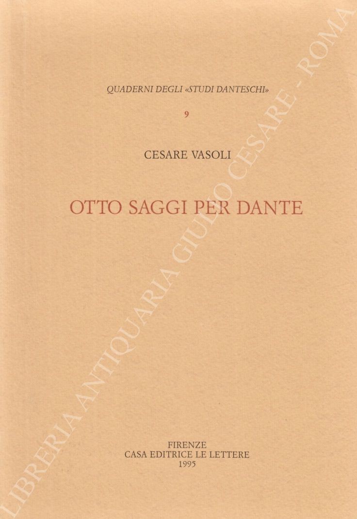 Otto saggi per Dante