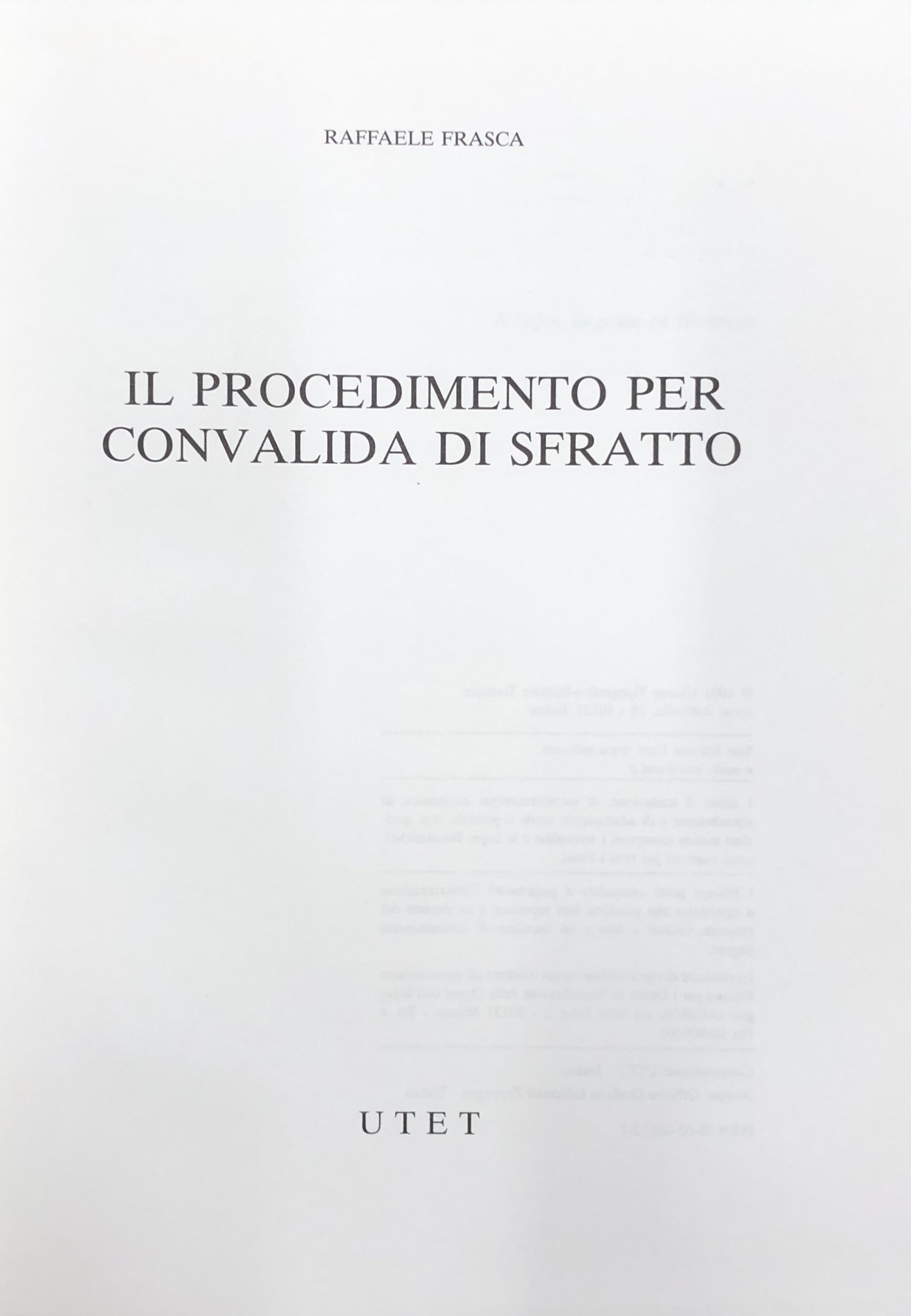 Il procedimento per convalida di sfratto