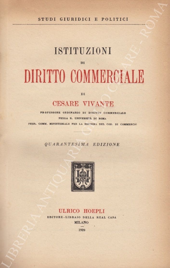 Istituzioni di diritto commerciale