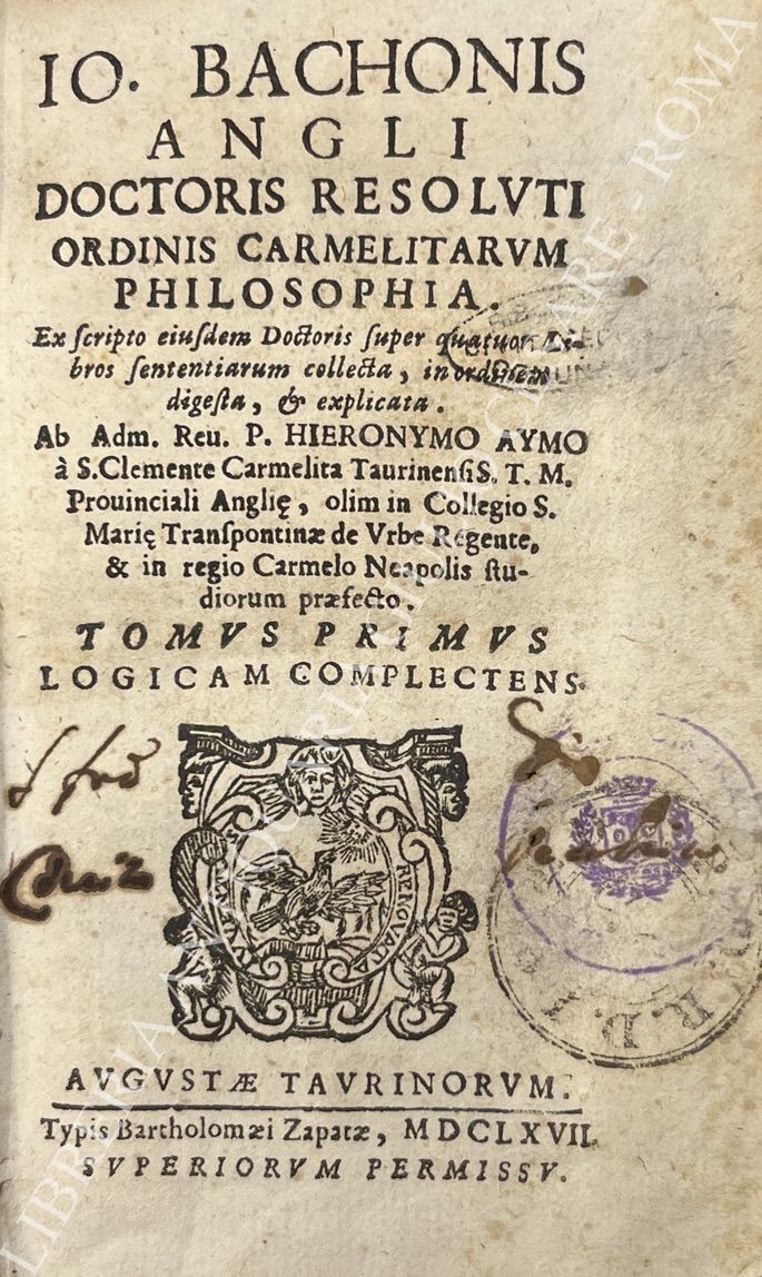 Io. Bachonis angli doctoris resoluti ordinis Carmelitarum Philosophia