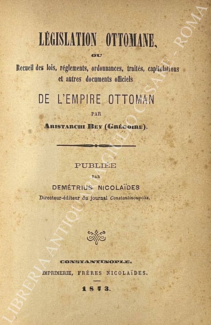 Legislation ottomane