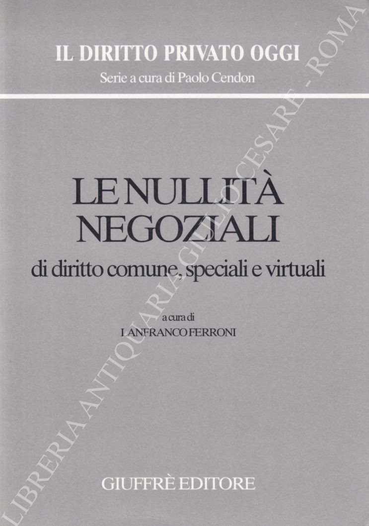 Le nullità negoziali