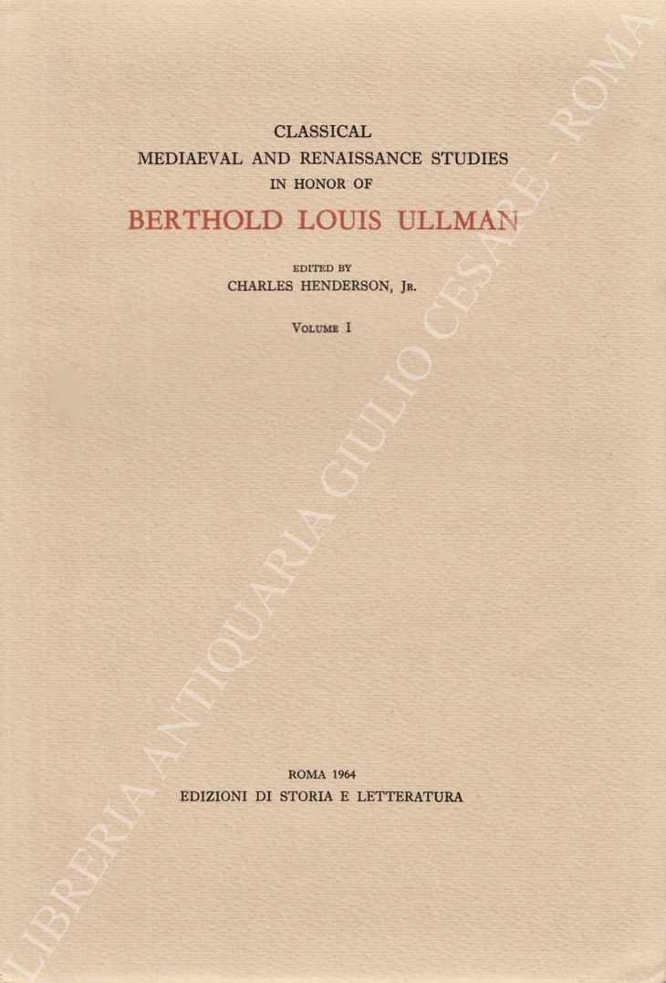 Classical Mediaeval and Renaissance Studies