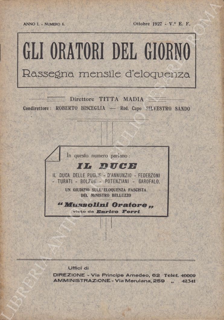Gli oratori del giorno. Rassegna mensile d'eloquenza