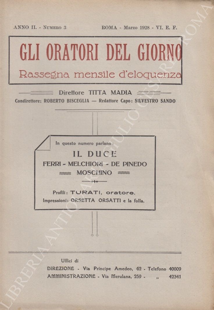 Gli oratori del giorno. Rassegna mensile d'eloquenza