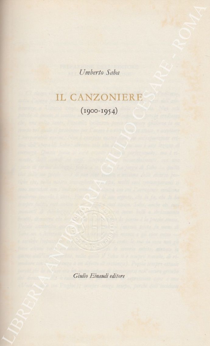 Il Canzoniere (1900-1947)