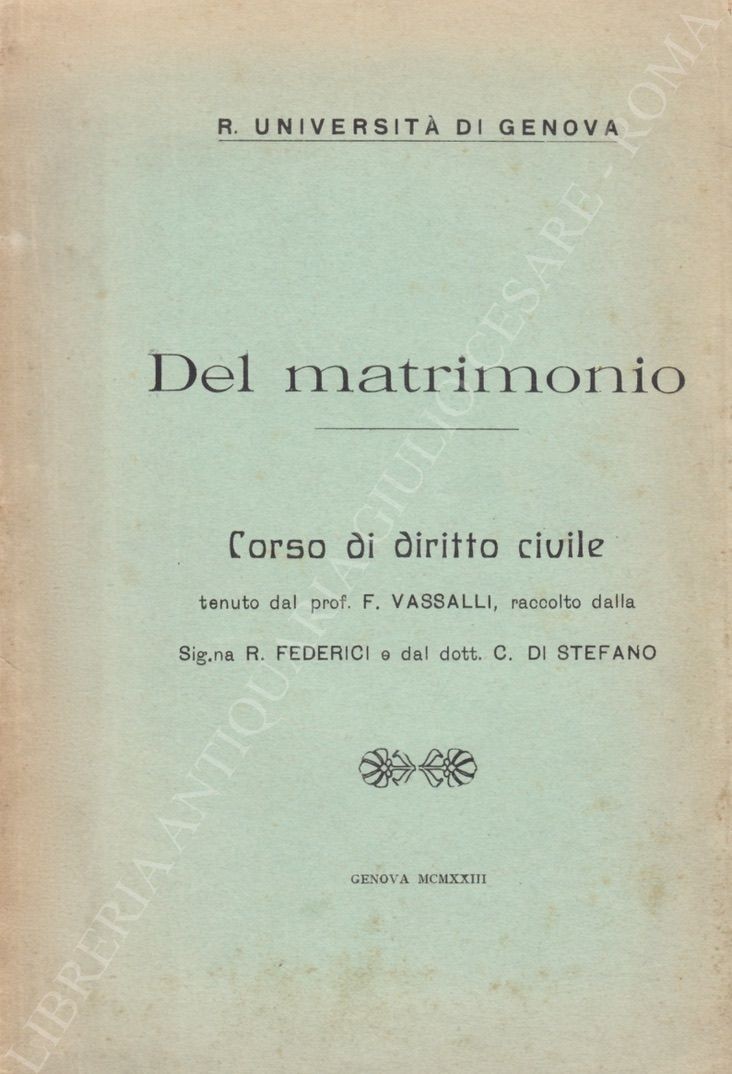Del Matrimonio