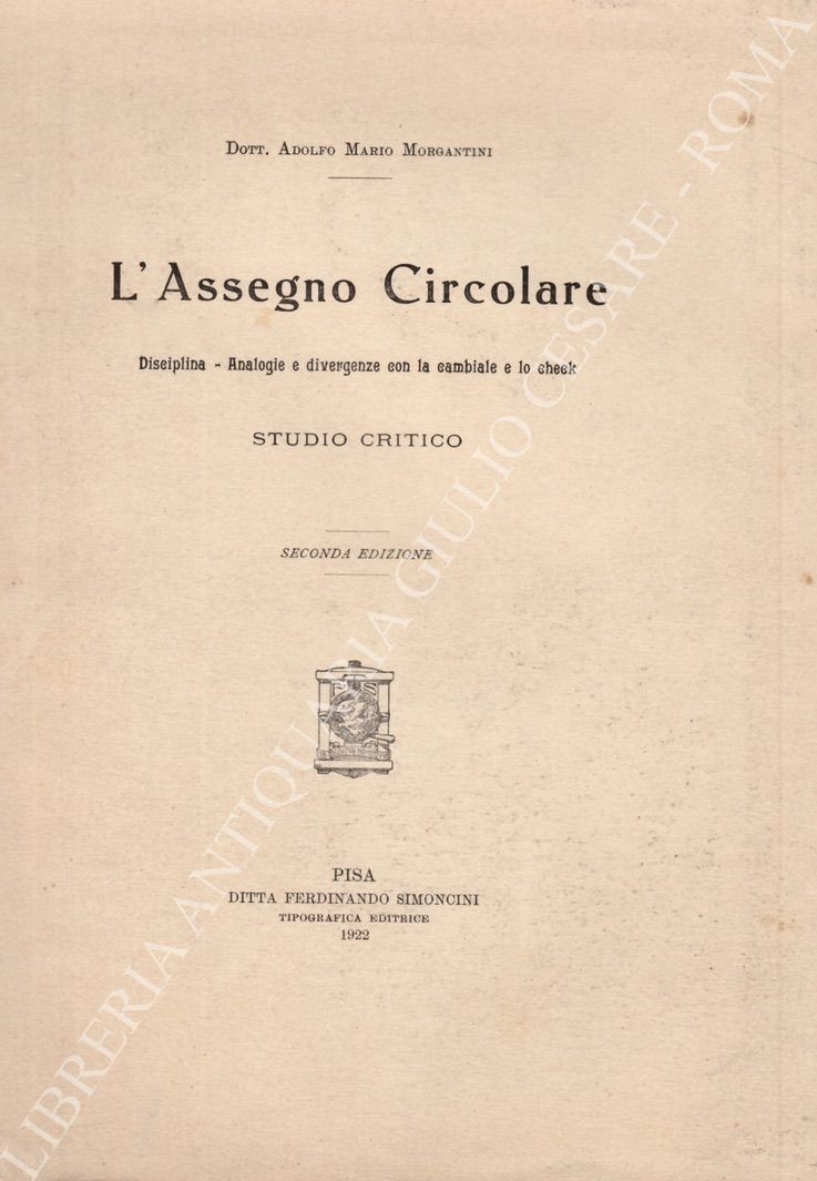 L'assegno circolare. Disciplina