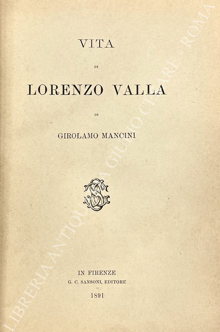 Vita di Lorenzo Valla 