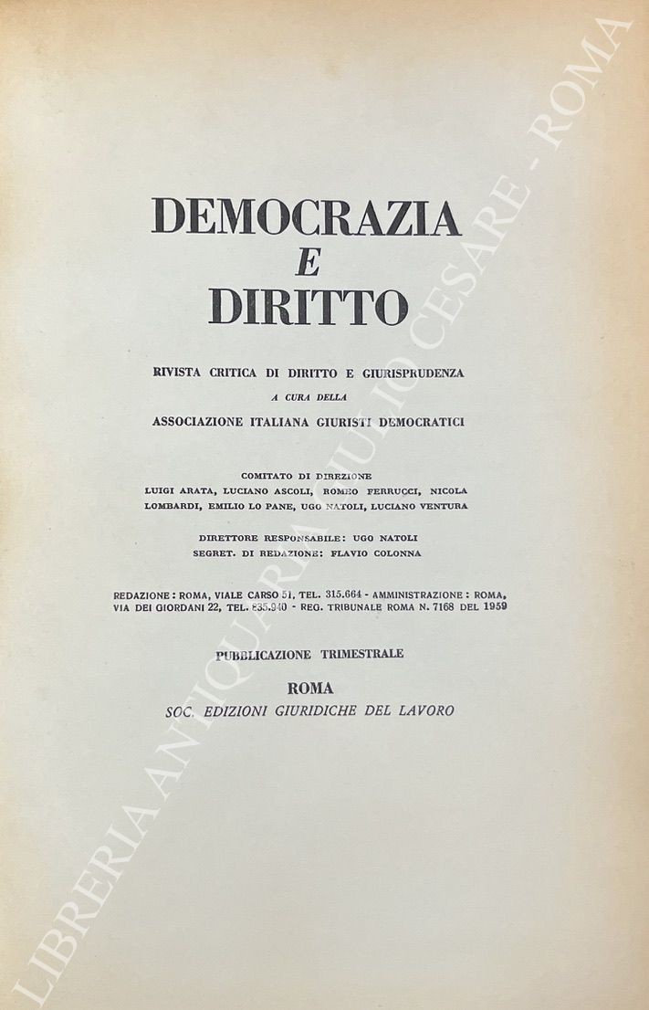 Democrazia e diritto