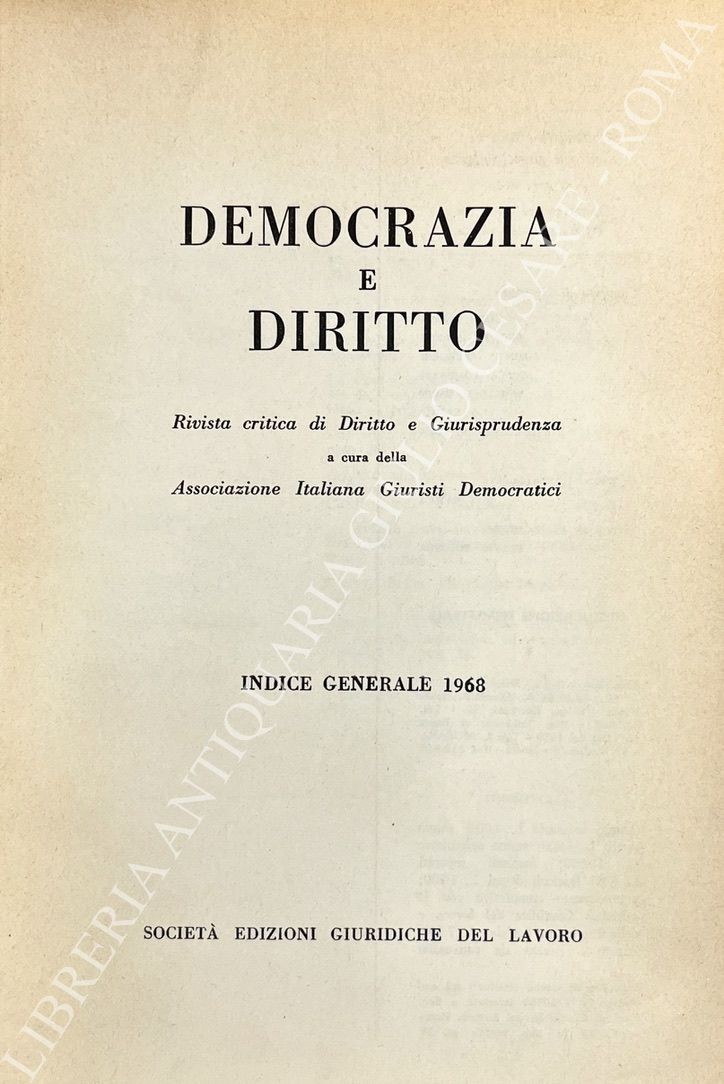 Democrazia e diritto