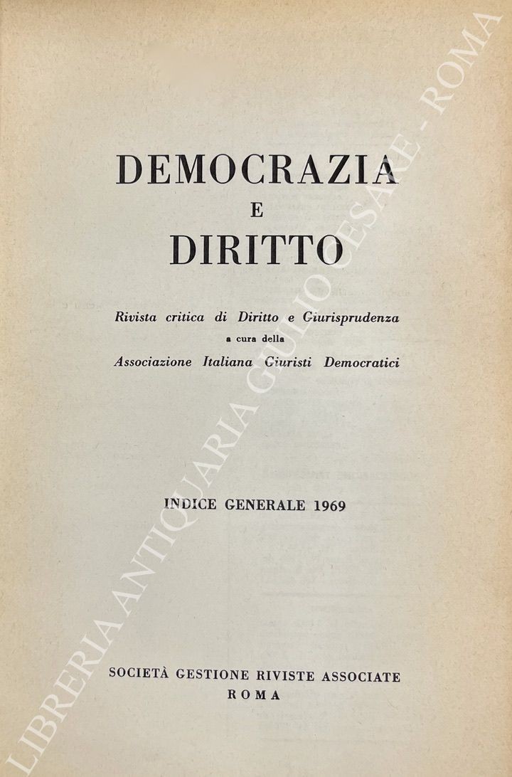 Democrazia e diritto