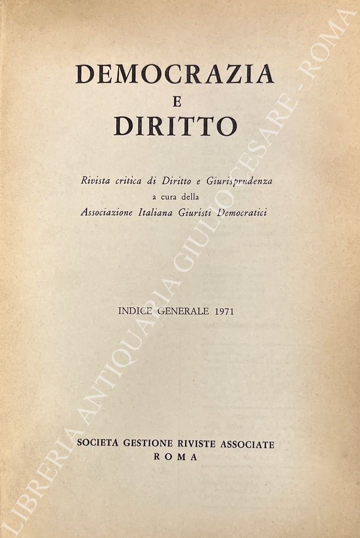 Democrazia e diritto