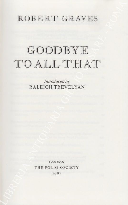 Goodbye to all that