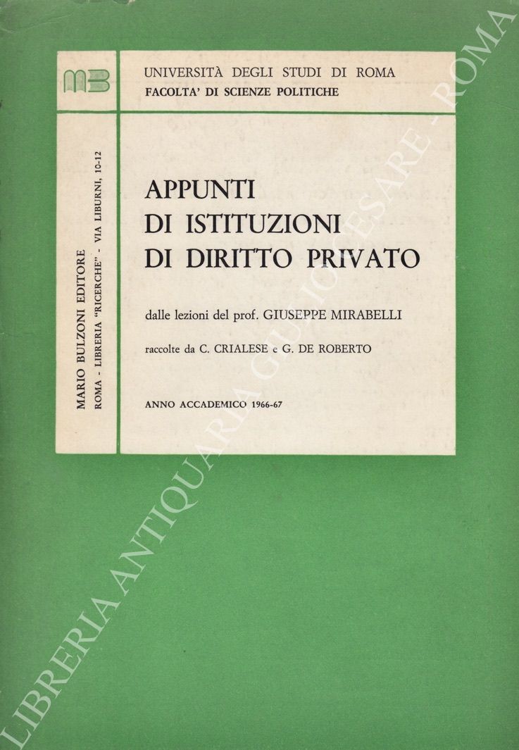 Appunti di istituzioni di diritto privato