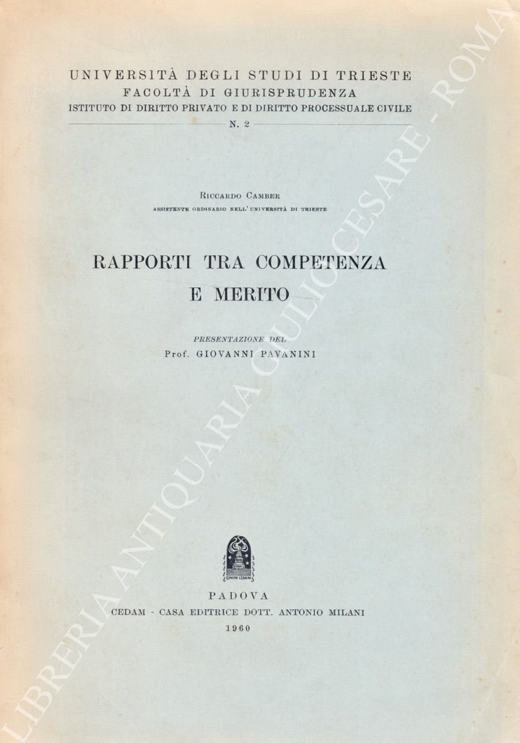 Rapporti tra competenza e merito