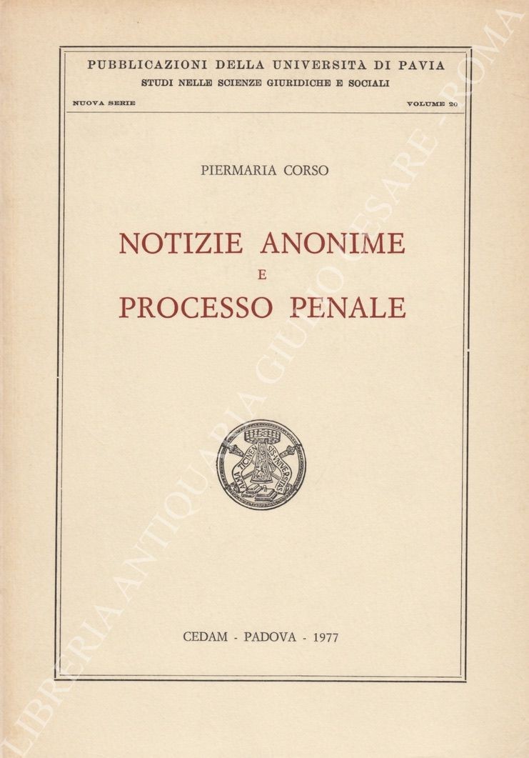 Notizie anonime e processo penale