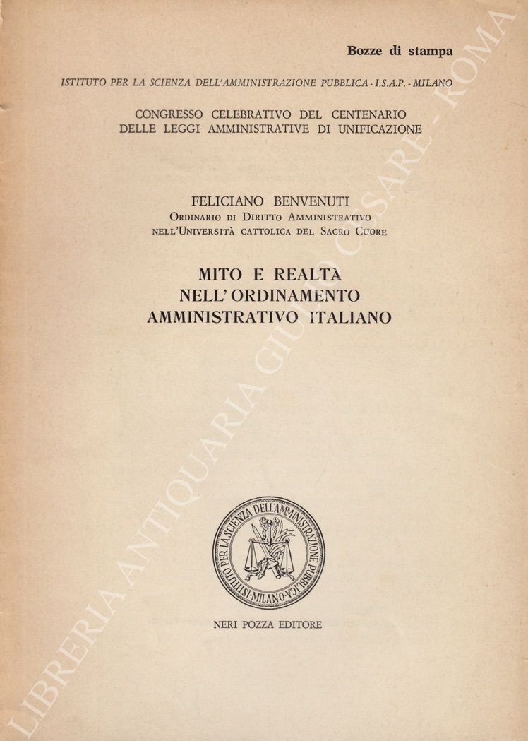 Mito e realtà nell'ordinamento amministrativo italiano