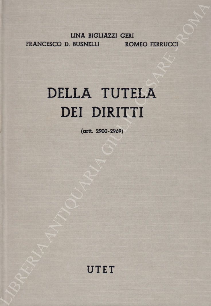 Della tutela dei diritti (artt. 2900-2969)