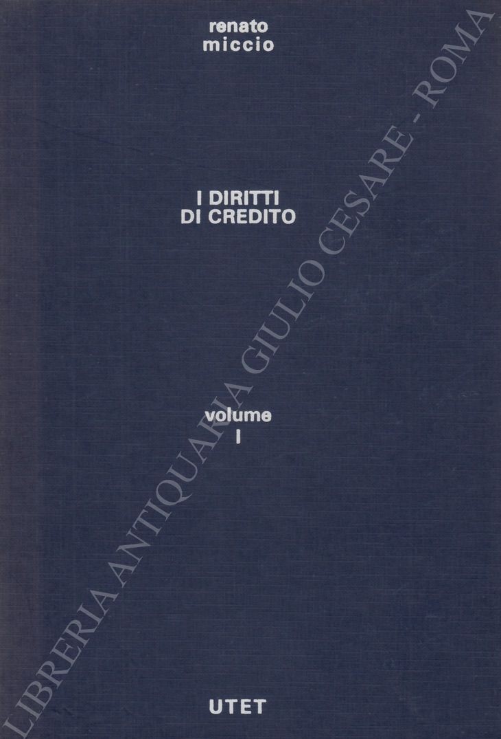 I diritti di credito. Vol. I - Lineamenti generali