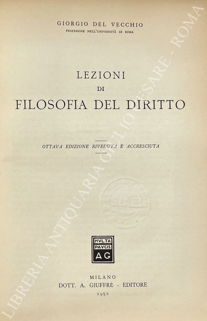 Lezioni di filosofia del diritto